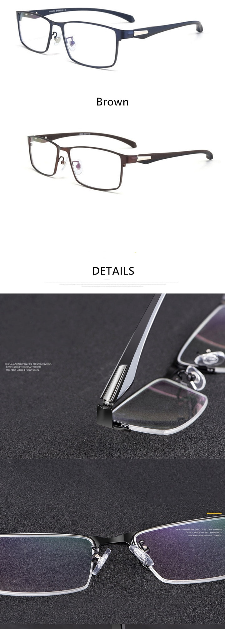 Yimaruili Men's Semi Or Full Rim Alloy Frame Eyeglasses 66071/66085 Full Rim Yimaruili Eyeglasses