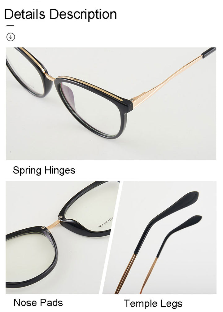 Hotony Women's Full Rim TR 90 Resin Round Frame Eyeglasses 7005 Full Rim Hotony