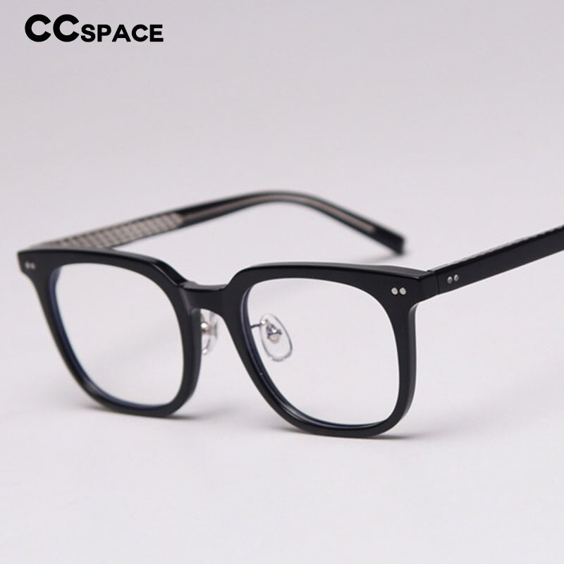 CCspace Unisex Full Rim Square Tr 90 Titanium Frame Eyeglasses 47398 Full Rim CCspace
