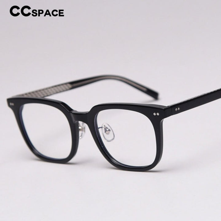 CCspace Unisex Full Rim Square Tr 90 Titanium Frame Eyeglasses 47398 Full Rim CCspace