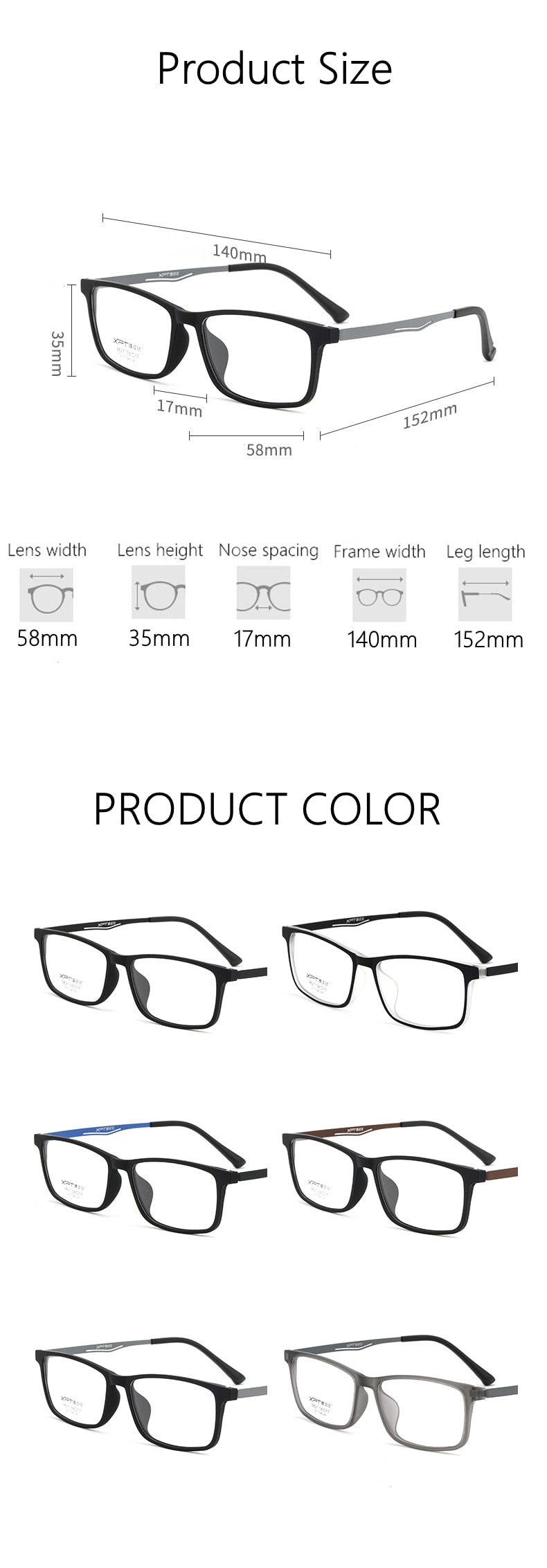 Yimaruili Men's Full Rim Titanium Frame Eyeglasses 9827 Full Rim Yimaruili Eyeglasses