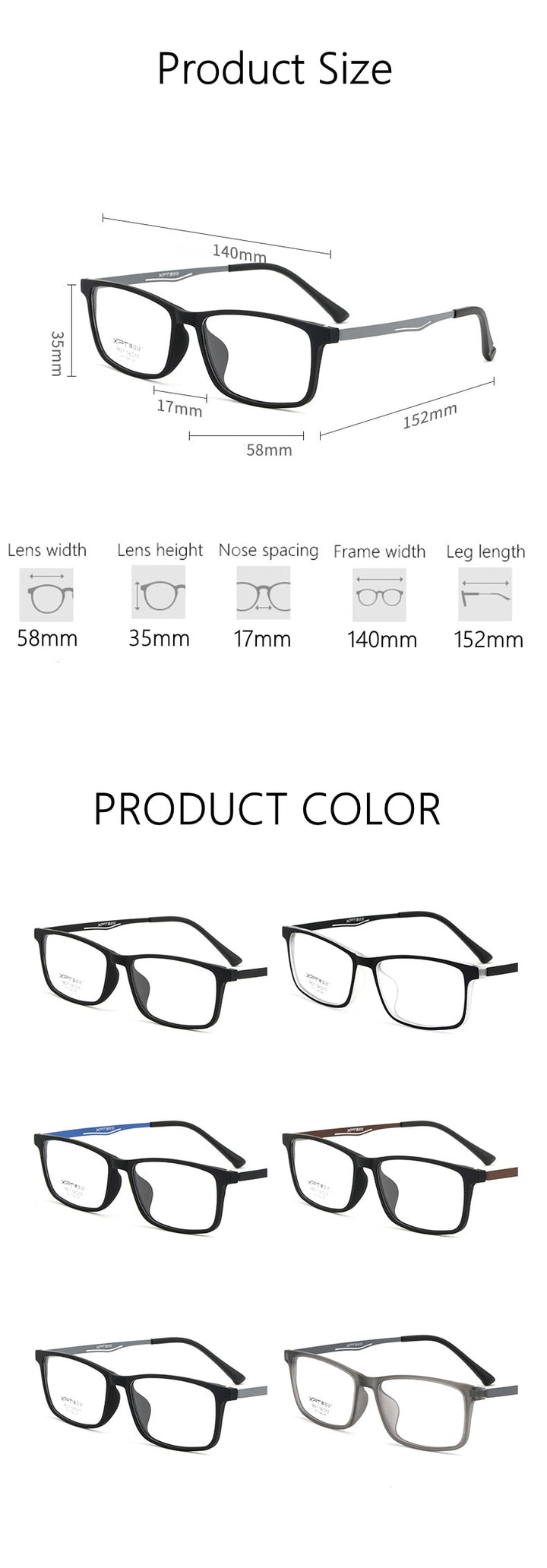 Yimaruili Men's Full Rim Titanium Frame Eyeglasses 9827 Full Rim Yimaruili Eyeglasses