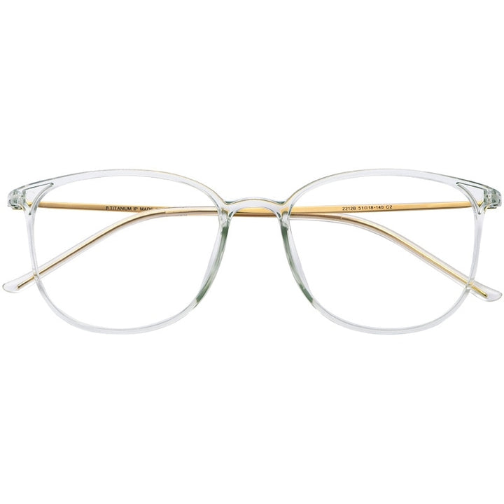 Yimaruili Unisex Full Rim β Titanium Frame Eyeglasses 2212B Full Rim Yimaruili Eyeglasses
