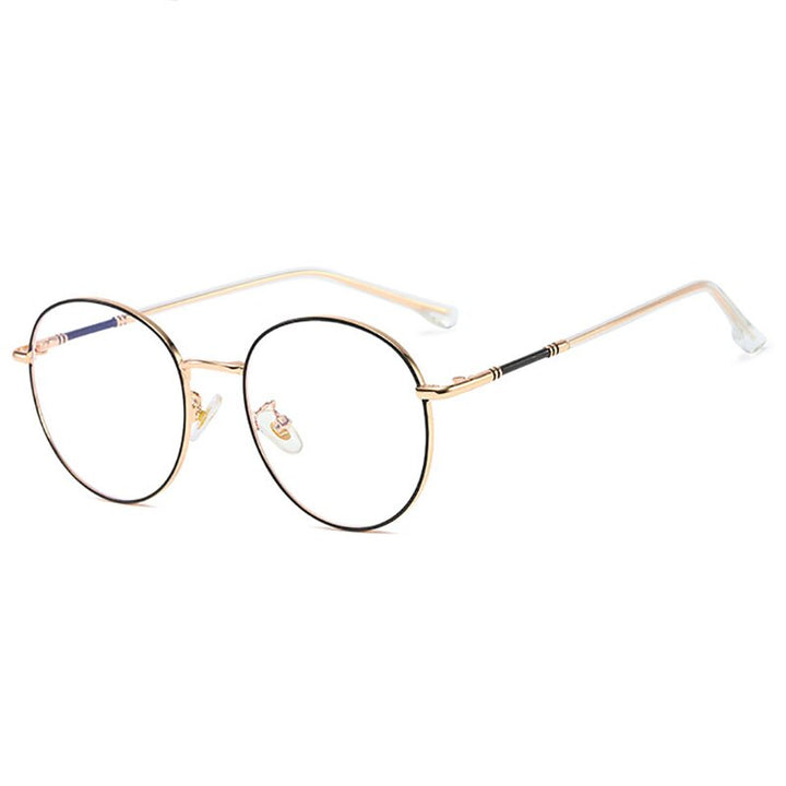 Hotony Unisex Full Rim Round Alloy Eyeglasses 61099 Full Rim Hotony
