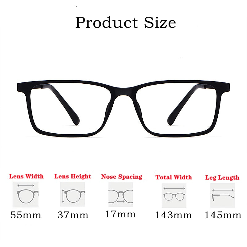 Yimaruili Men's Full Rim Resin Titanium Frame Eyeglasses HR8085 Full Rim Yimaruili Eyeglasses