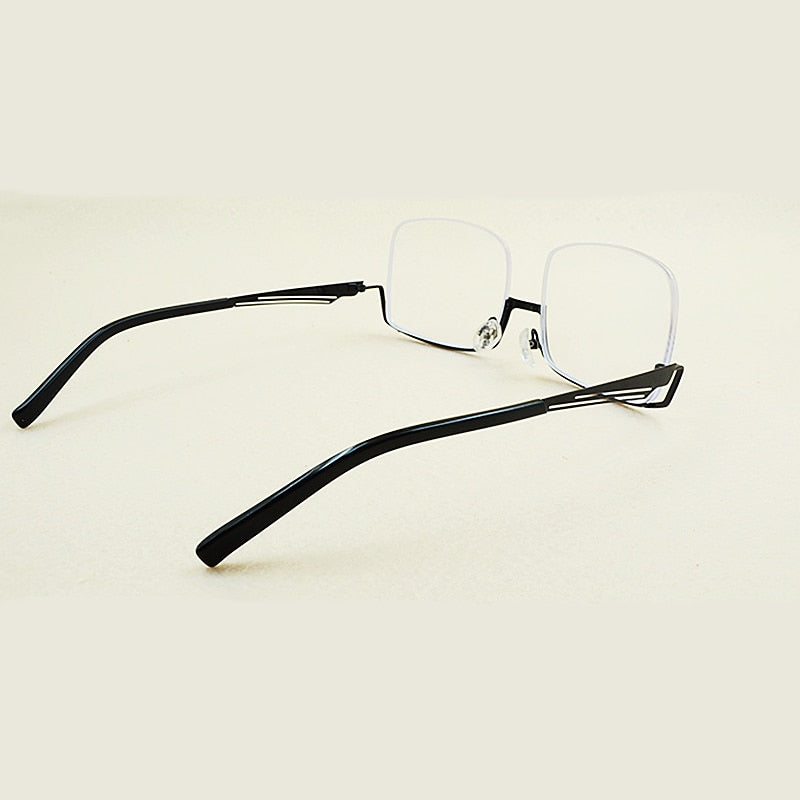 Yimaruili Men's Semi Rim Alloy Frame Eyeglasses YS01 Semi Rim Yimaruili Eyeglasses
