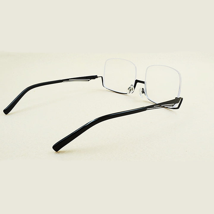 Yimaruili Men's Semi Rim Alloy Frame Eyeglasses YS01 Semi Rim Yimaruili Eyeglasses