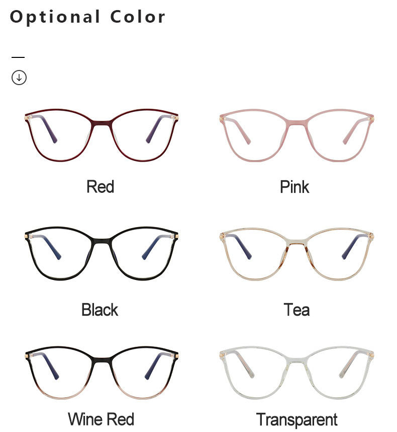 Hotony Women's Full Rim TR 90 Resin Cat Eye Frame Eyeglasses 7041 Full Rim Hotony