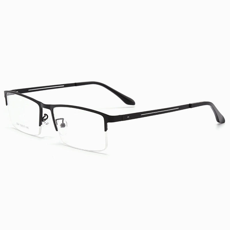 Hotochki Men's Semi Rim Alloy Frame Eyeglasses TR-90 Resin Temples 2541 Semi Rim Hotochki