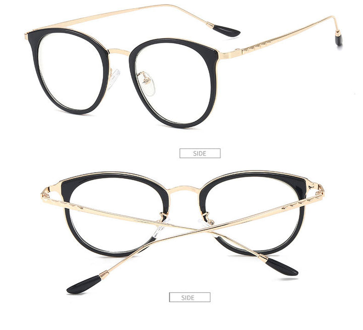 Hotony Unisex Full Rim Acetate Round Frame Eyeglasses 9237 Full Rim Hotony