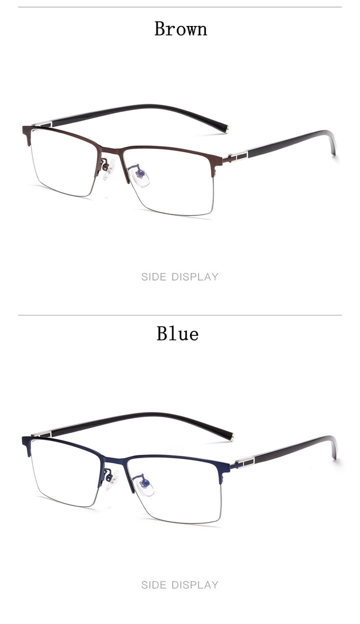 Yimaruili Men's Full Rim Titanium Alloy Frame Eyeglasses  P9832 Full Rim Yimaruili Eyeglasses