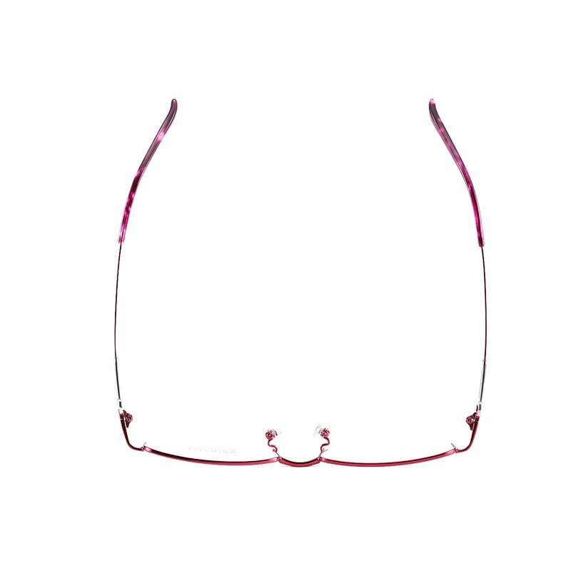 Women's Rectangular Half Rim Titanium Frame Eyeglasses Lr7828 Semi Rim Bclear
