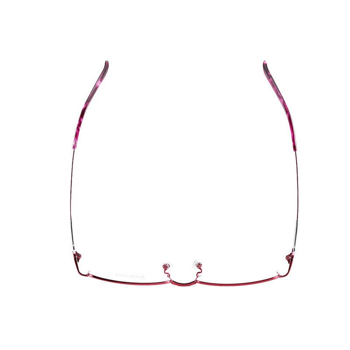 Women's Rectangular Half Rim Titanium Frame Eyeglasses Lr7828 Semi Rim Bclear
