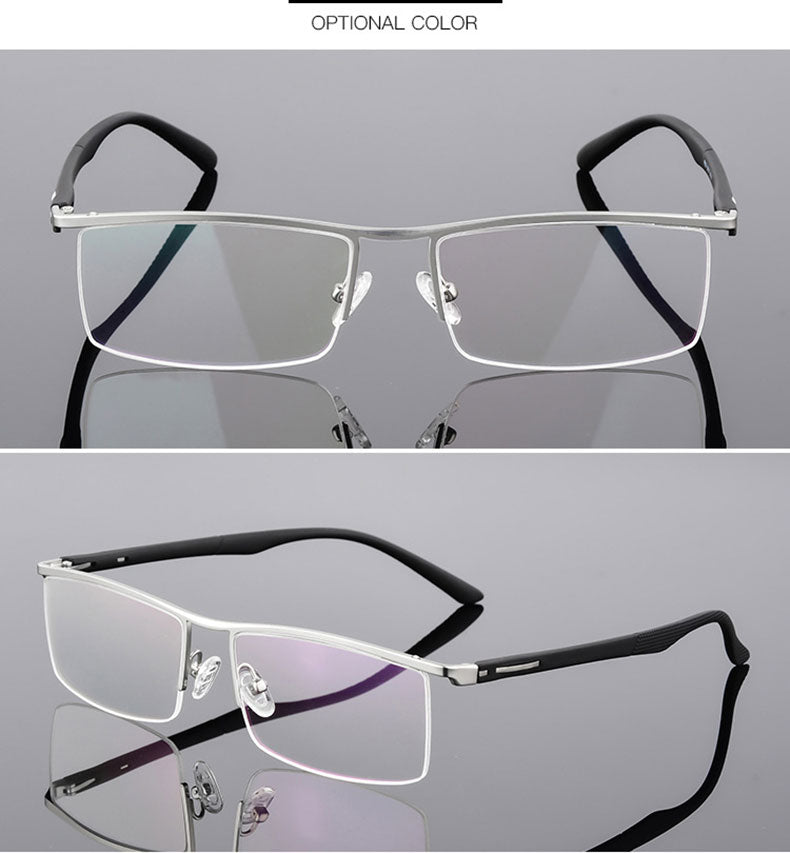 Reven Jate Unisex Semi Rim Square Tr 90 Alloy Eyeglasses P8831 Semi Rim Reven Jate