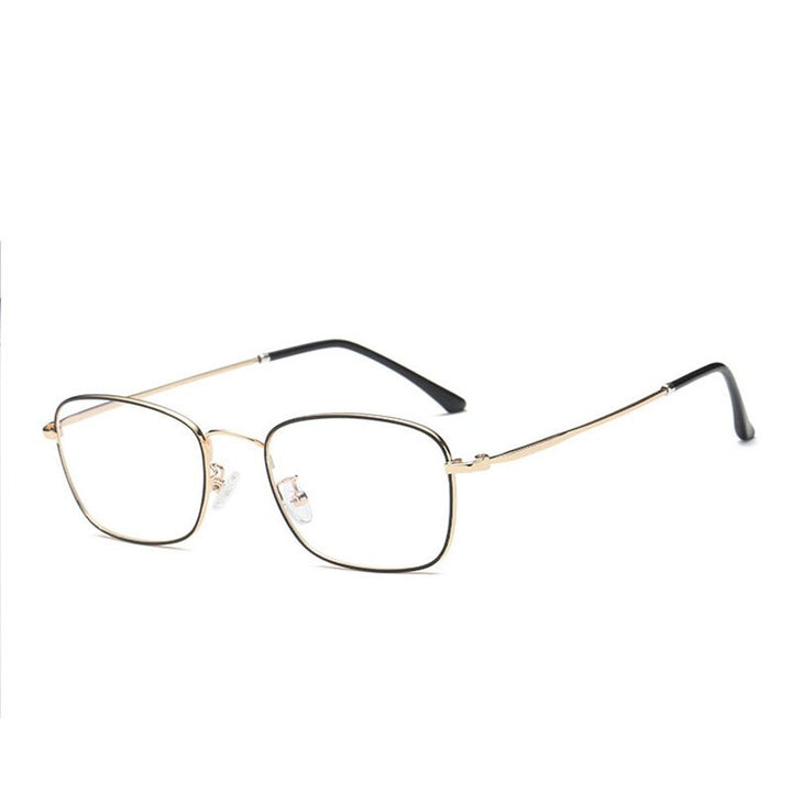 Hotochki Unisex Full Rim Alloy Frame Eyeglasses 5206 Full Rim Hotochki black gold