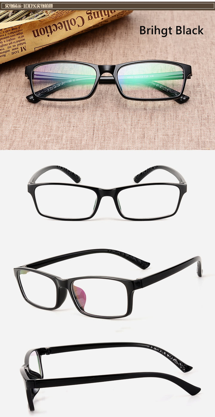 Yimaruili Unisex Full Rim TR 90 Resin Frame Customizable Lens Eyeglasses 6063 Full Rim Yimaruili Eyeglasses