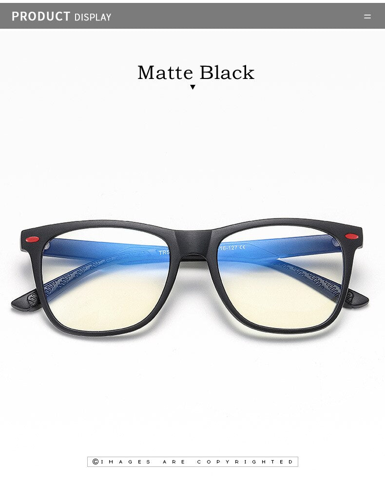 Yimaruili Unisex Youth Full Rim TR 90 Resin Acetate Frame Anti Blue Light Computer Eyeglasses 5102 Full Rim Yimaruili Eyeglasses
