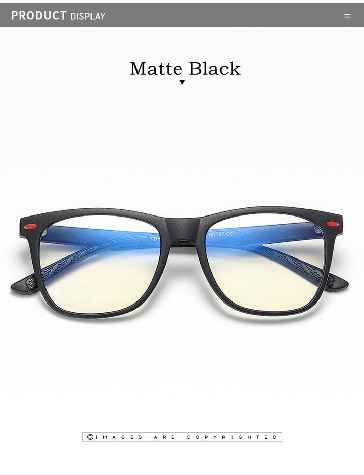 Yimaruili Unisex Youth Full Rim TR 90 Resin Acetate Frame Anti Blue Light Computer Eyeglasses 5102 Full Rim Yimaruili Eyeglasses
