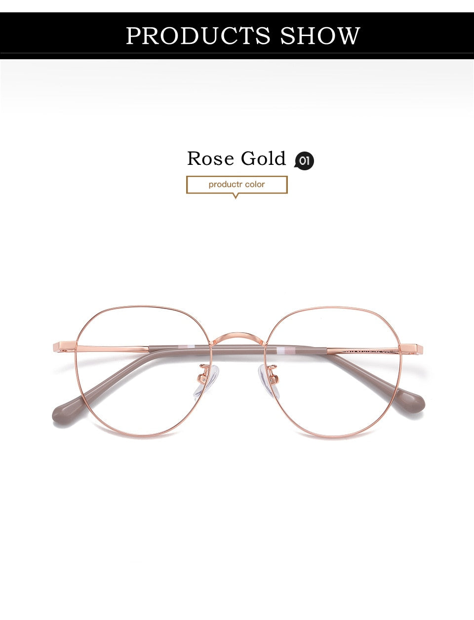 Yimaruili Unisex Full Rim Round Alloy Frame Eyeglasses Y1919 Full Rim Yimaruili Eyeglasses