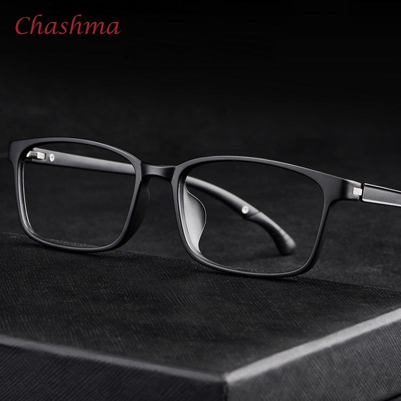 Chashma Ochki Unisex Full Rim Square Tr 90 Titanium Eyeglasses 5106 Full Rim Chashma Ochki