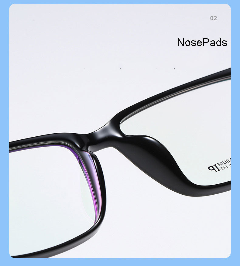 Hotochki Men's Full Rim Beta Titanium Frame Rectangular Eyeglasses 7036 Full Rim Hotochki