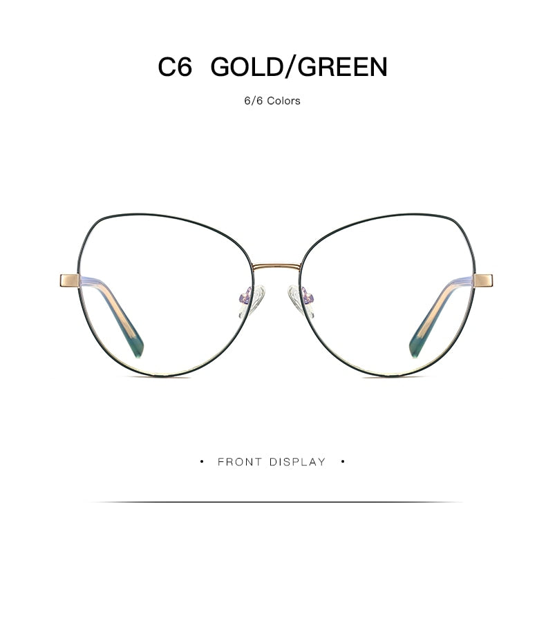 Hotochki Women's Full Rim Cat Eye Alloy Frame Eyeglasses 3001 Full Rim Hotochki