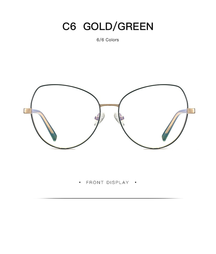 Hotochki Women's Full Rim Cat Eye Alloy Frame Eyeglasses 3001 Full Rim Hotochki
