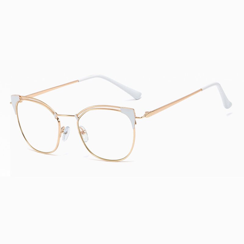 Hotony Unisex Full Rim Cat Eye Alloy Frame Eyeglasses L95537 Full Rim Hotony C8