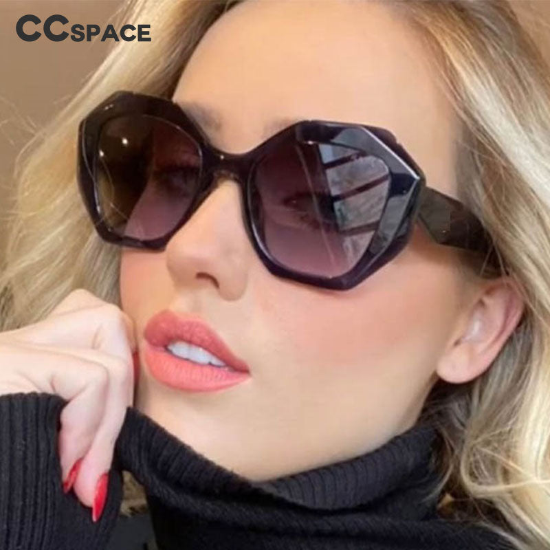 CCspace Women's Full Rim Oversized Cat Eye Square Acetate Frame Sunglasses 53378 Sunglasses CCspace Sunglasses