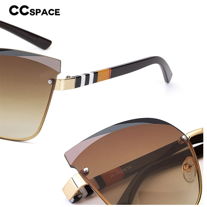 CCspace Women's Rimless Cat Eye Alloy Frame Sunglasses 49123 Sunglasses CCspace Sunglasses
