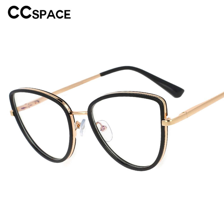 CCspace Women's Full Rim Cat Eyel Tr 90 Titanium Frame Eyeglasses 53369 Full Rim CCspace