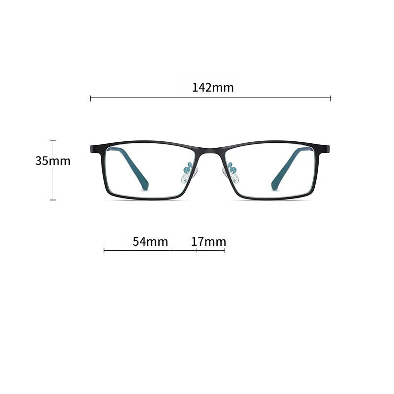Hotochki Men's Full Rim TR-90 Resin Alloy Frame Eyeglasses T316 Full Rim Hotochki