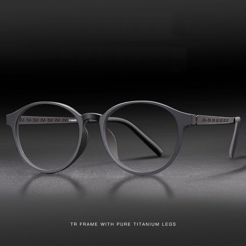 Hotony Unisex Full Rim TR 90 Resin Titantium Temple Frame Eyeglasses 8868 Full Rim Hotony