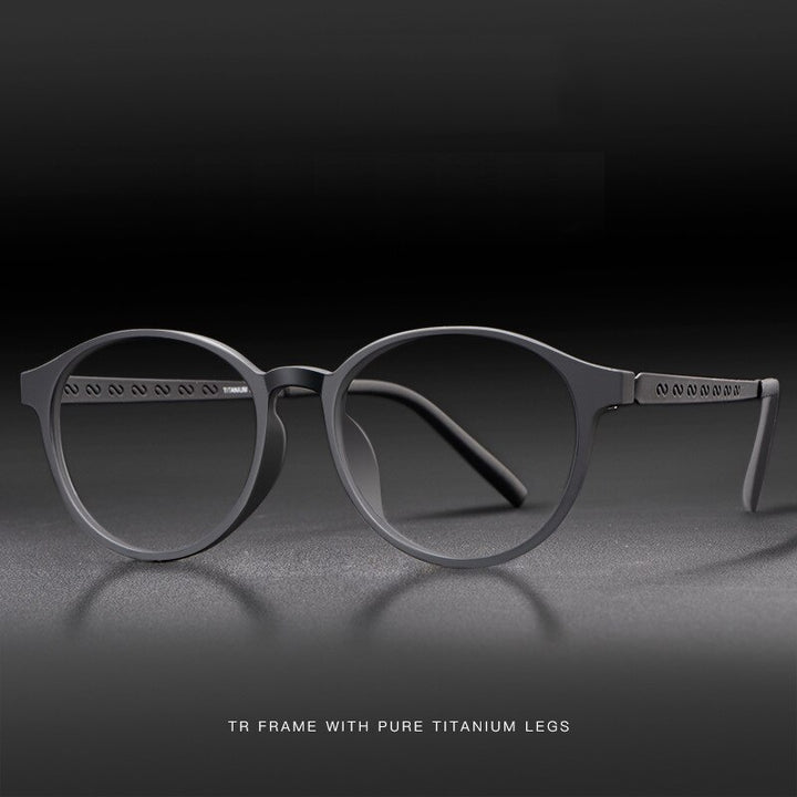 Hotony Unisex Full Rim TR 90 Resin Titantium Temple Frame Eyeglasses 8868 Full Rim Hotony
