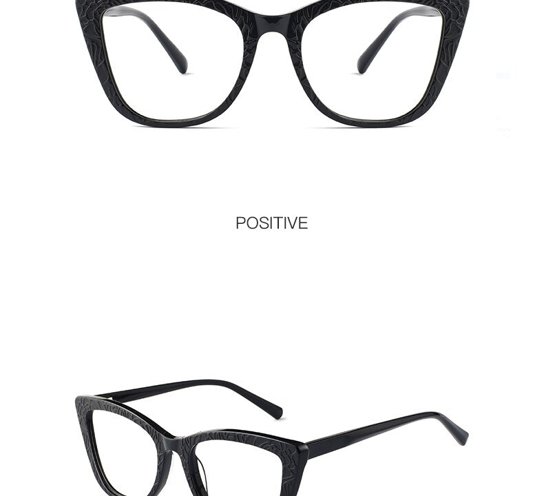 Hotochki Women's Full Rim Cat Eye TR-90 Resin Acetate Frame Eyeglasses Z508 Full Rim Hotochki