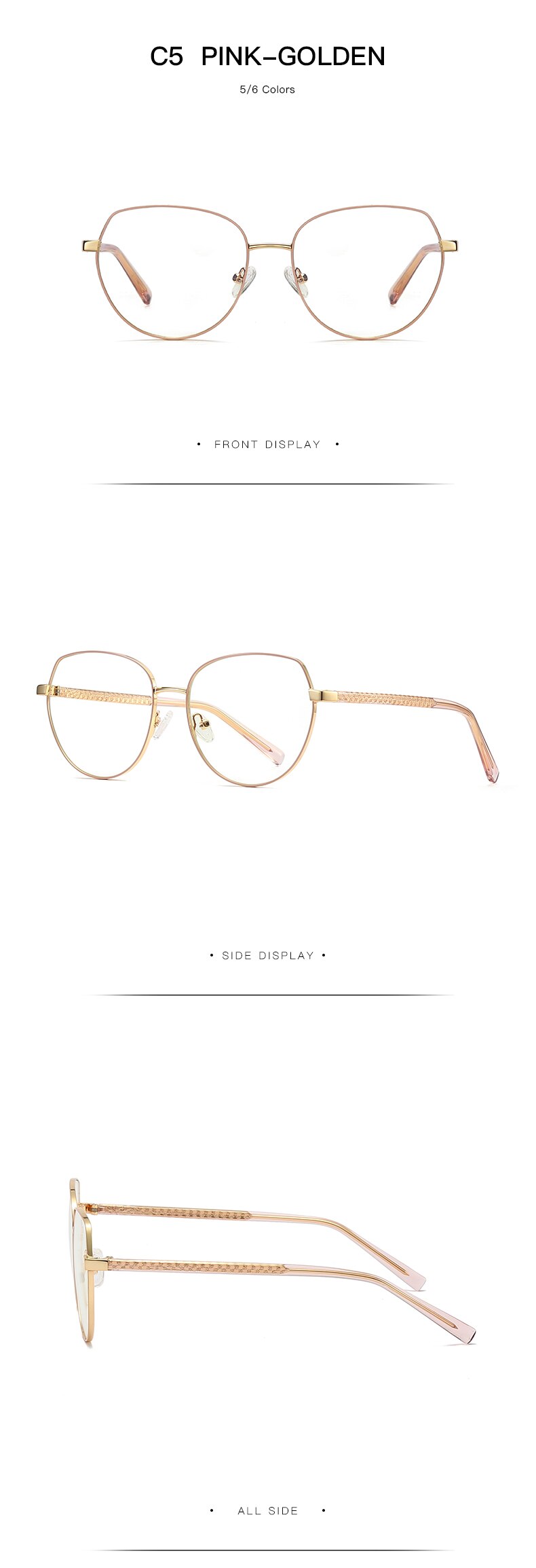 Hotochki Women's Full Rim Oval TR-90 Resin Alloy Frame Eyeglasses 3005 Full Rim Hotochki