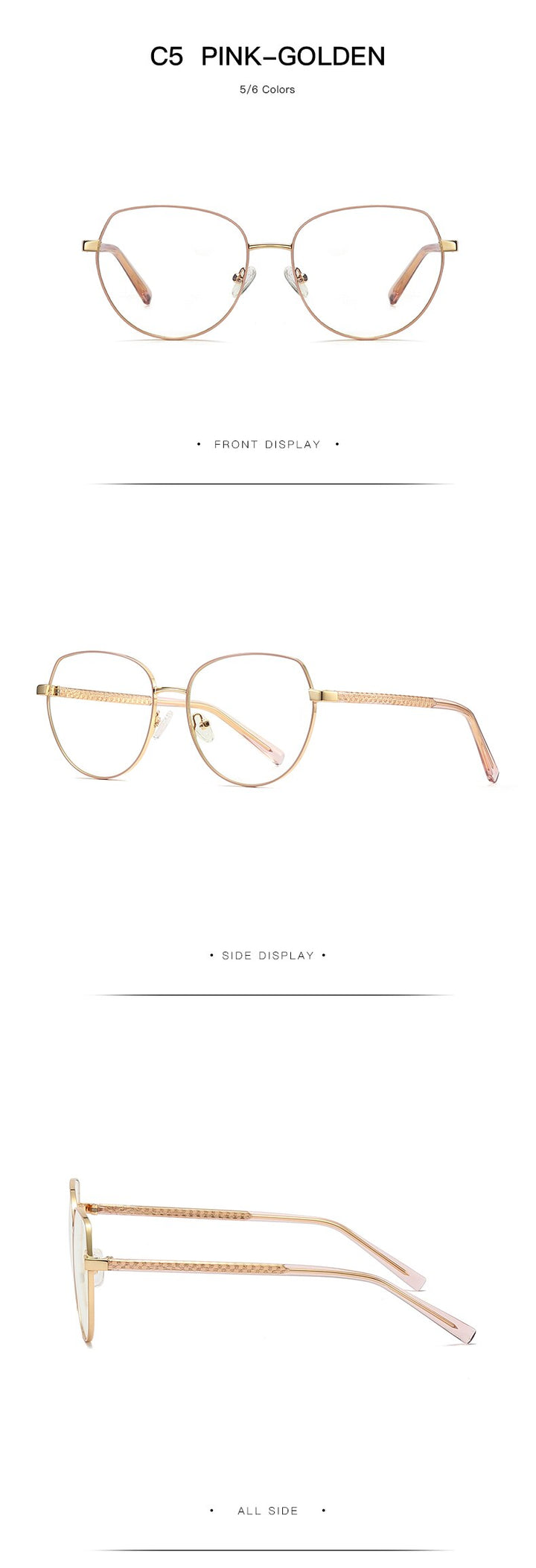 Hotochki Women's Full Rim Oval TR-90 Resin Alloy Frame Eyeglasses 3005 Full Rim Hotochki