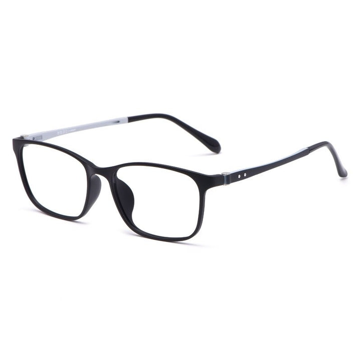 Yimaruili Unisex Full Rim Ultem/Steel Frame Eyeglasses 1939TR Full Rim Yimaruili Eyeglasses Black Gray