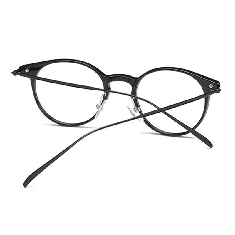 Handoer Unisex Full Rim Round Tr 90 Alloy Eyeglasses 6628 Full Rim Handoer