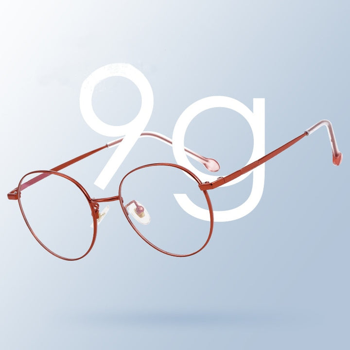 Yimaruili Women's Full Rim Round β Titanium Frame Eyeglasses 2054 Full Rim Yimaruili Eyeglasses