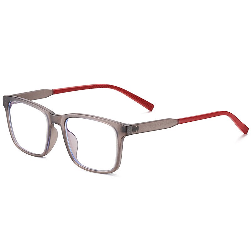 Reven Jate Unisex Children's Full Rim Square Tr 90 Silicone Eyeglasses 5105 Full Rim Reven Jate transparent brown