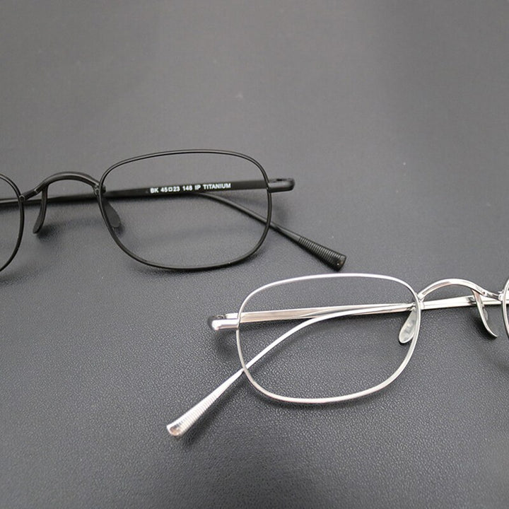 Gatenac Unisex Full Rim Square Titanium Frame Eyeglasses Gxyj708 Full Rim Gatenac
