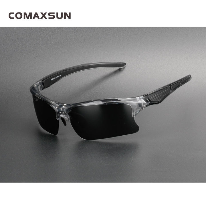 Comaxsun Men's Polarized Full Rim Rectangle Acetate Sport Sunglasses XQ129 Sunglasses Comaxsun Style 3 Gray Black China