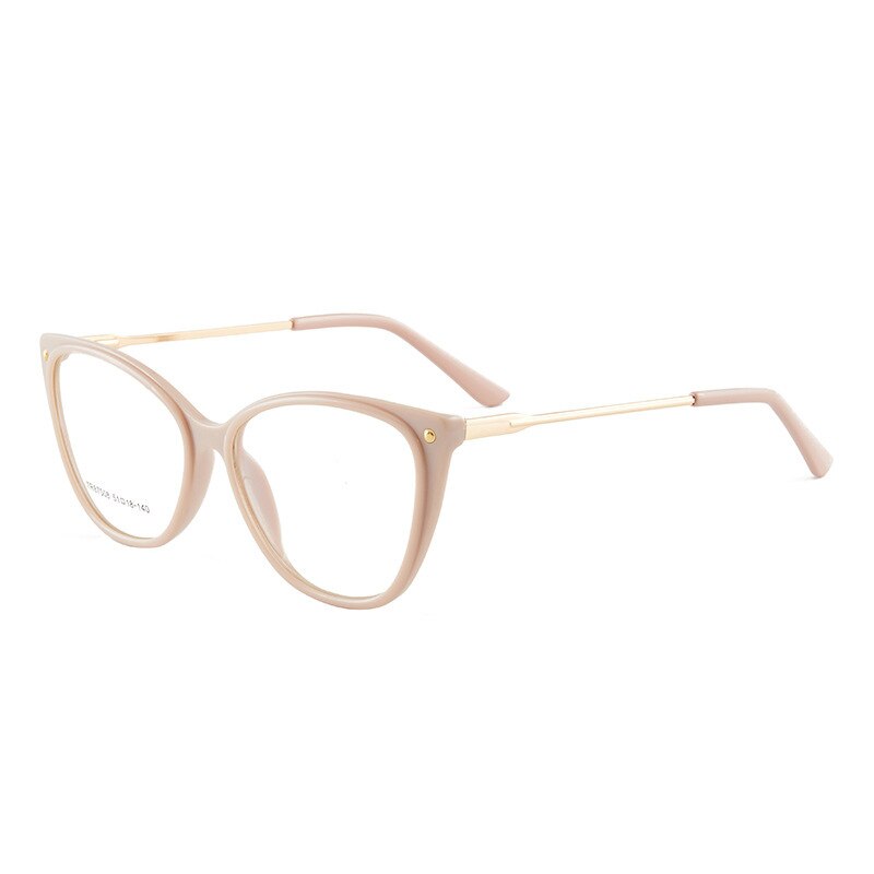 Hotony Woman's Full Rim Cat Eye TR 90 Resin Alloy Frame Eyeglasses 7008 Full Rim Hotony Skin Pink