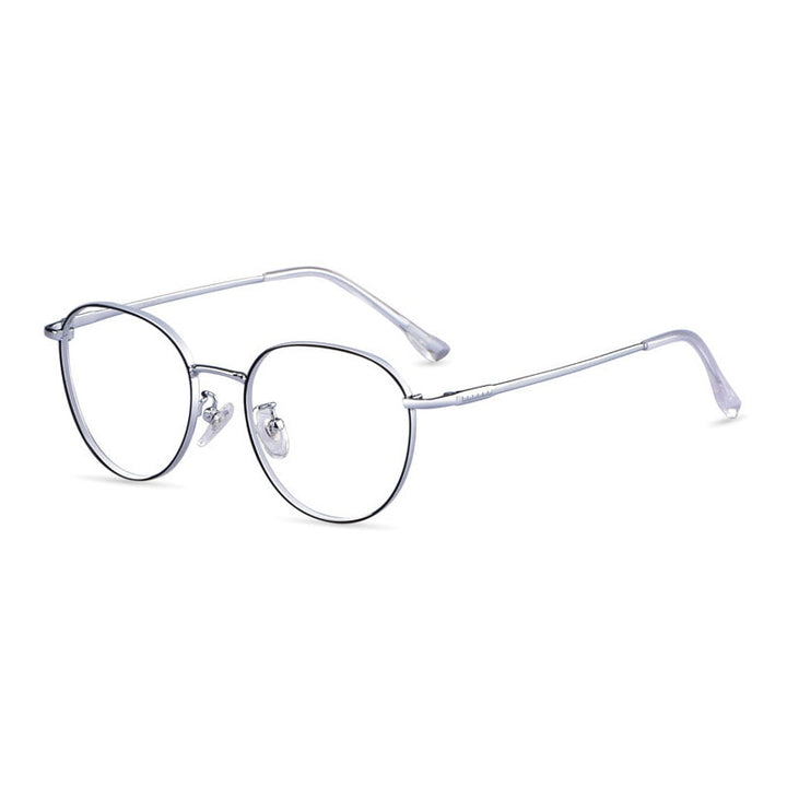 Hotony Unisex Full Rim Titanium Alloy Polygonal Frame Eyeglasses 80047 Full Rim Hotony