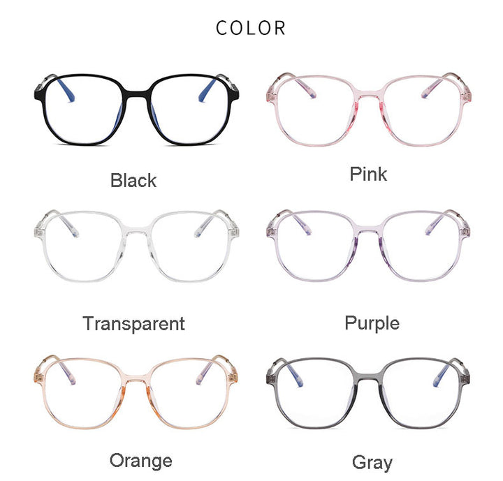 Hotony Unisex Full Rim Polygonal Square TR 90 Resin Frame Eyeglasses 60153 Full Rim Hotony