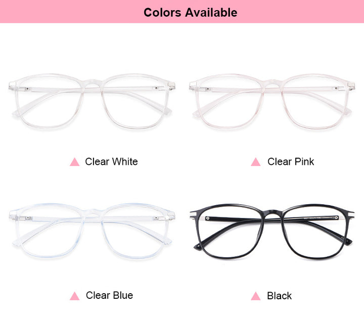 Hotony Women's Full Rim Square Acetate Frame Eyeglasses 6621 Full Rim Hotony