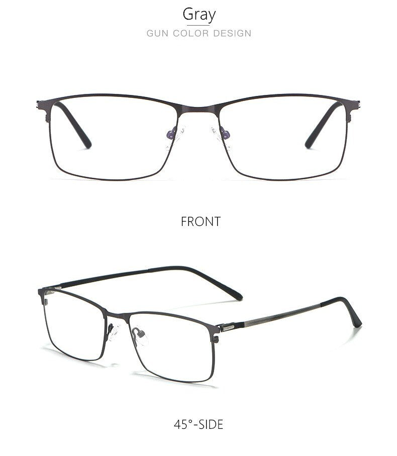 Yimaruili Men's Full Rim Alloy Frame Eyeglasses P9847 Full Rim Yimaruili Eyeglasses