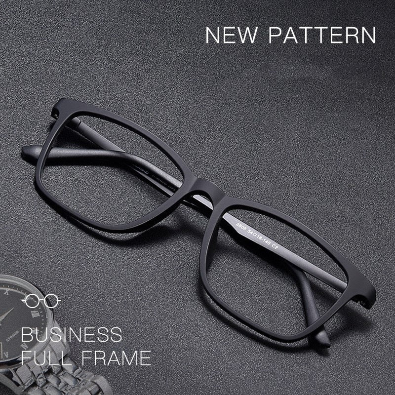 Yimaruili Men's Eyeglasses Square Full Rim Titanium Y8808 Full Rim Yimaruili Eyeglasses