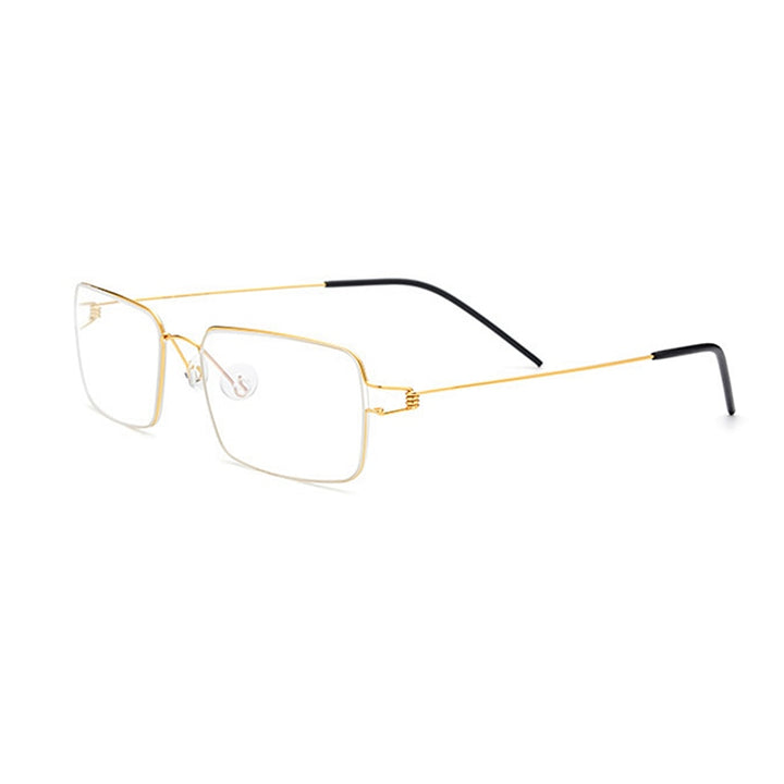 Yimaruili Unisex Full Rim Screwless Titanium Alloy Frame Eyeglasses 28606 Full Rim Yimaruili Eyeglasses